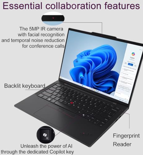 Image of Lenovo ThinkPad T14 S G6, 14 inch FHD+, Ryzen AI 7 PRO 350, 16GB DDR5, 1TB SSD | Anti-Glare 400 Nits, Business AI Laptop, > Intel Ultra 7 165U, 7500MHz RAM, Thunderbolt 4, IR Webcam, Copilot+ PC, Win 11 Pro