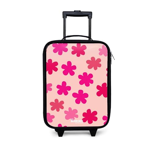 NoBoringSuitcases.com® Valise Enfant 48x31x19 cm Ultra Légère Bagages À roulettes LED pour Enfants Petite Voyage Bagage Bebe Valisette A Roulette Ado -...