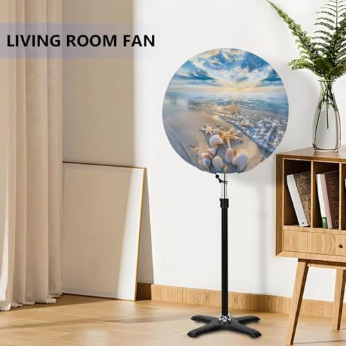 Suobstales Praia estrela do mar impressão concha industrial protetores de chão ventilador ventilador