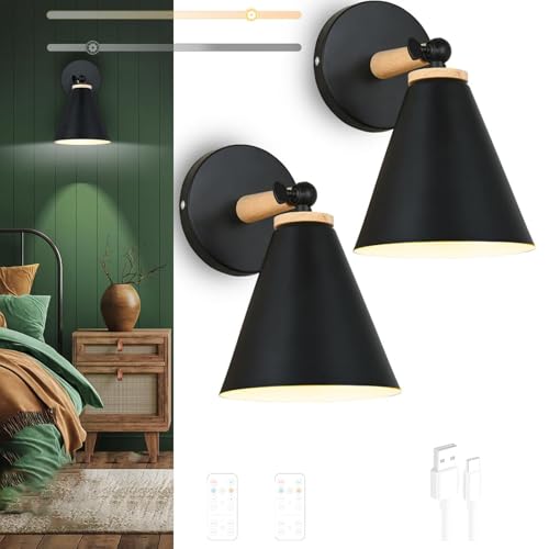 Lámpara de pared con giro de 270 grados y brillo regulable para salón
