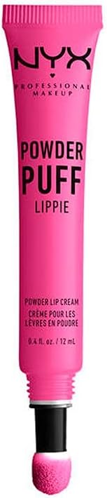 Nyx Professional MakEUp Powder Puff Lippie Lip Cream, Liquid Lipstick - Bby (Fuchsia)