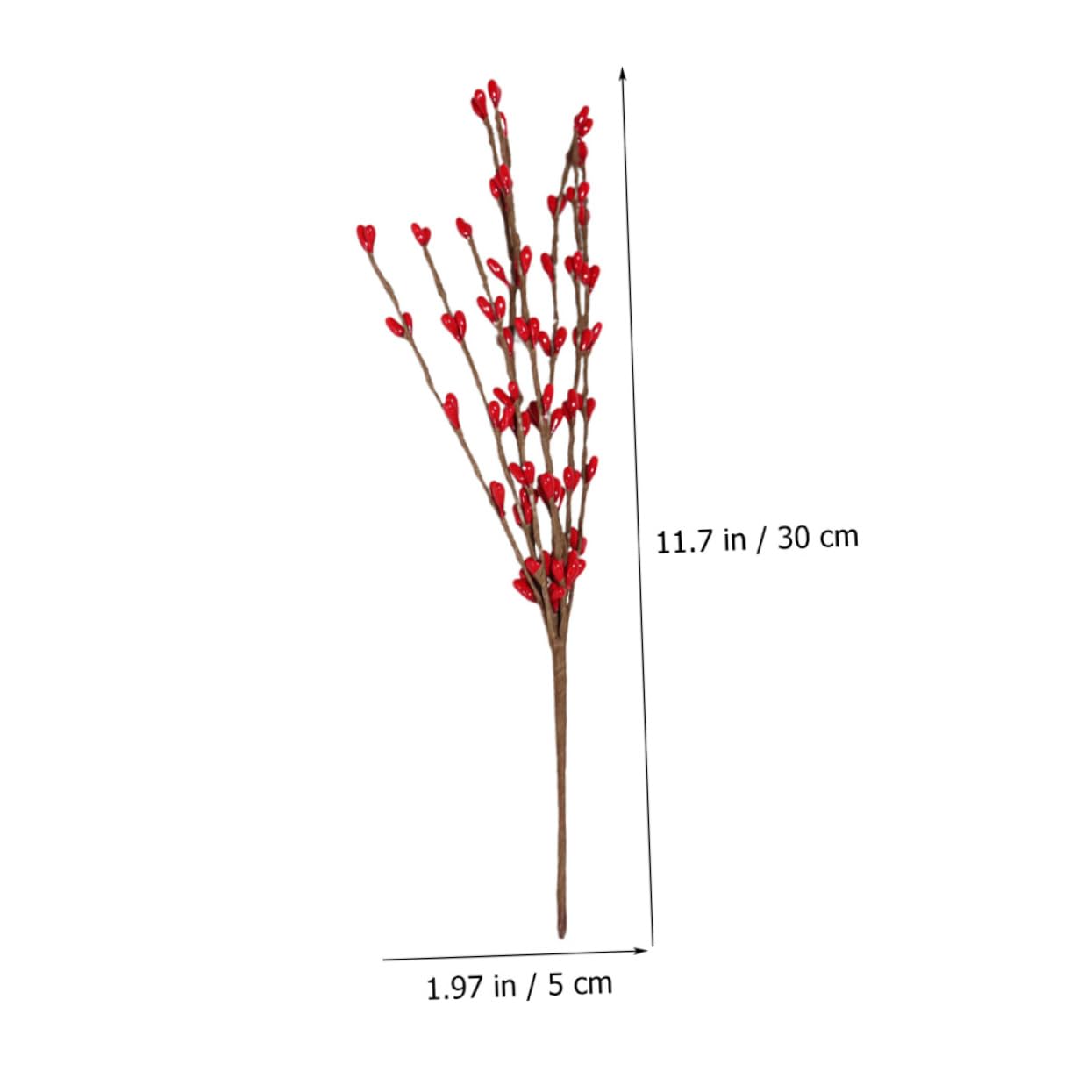 TOPBATHY 15 Pièces Branche De Baies Artificielles Décorations Rouges Décor De Noël Ornements De Noël Fausses Tiges De Baies s De Houx De Fausses s Arbre De Pics De s