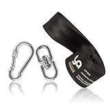 YA-YA Swing Hammock Tree Hanging Kit - Long Non-Stretch 6 ft. Strap + Heavy Duty Carabiner with Safety Lock + Carry Pouch - Holds 1000 lbs. - Detailed Hanging Instructions - Free Swivel & EBook