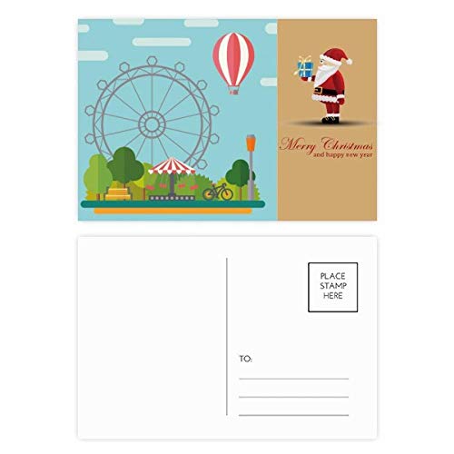Cartes postales Père Noël grande roue pour accompagner vos cadeaux