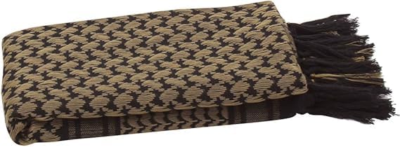 Image of Cotton Shemagh Keffiyeh Scarf - Lightweight Tactical Desert Head Neck Wrap, Sun Protection Outdoor Scarf for Summer Hiking