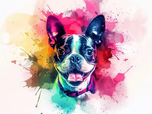 Diamond Painting Adulte Chien 70x90cm - Kit Broderie Diamant 5D