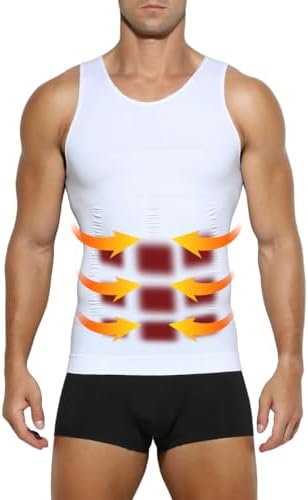 Casey Kevin Kompressionsshirt Herren | Bauchweg Unterhemd Herren | Shapewear | Body Shaper | Tank Top Ärmellos, S-XXL