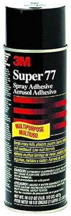 3M 21210 Super 77 Spray Adhesive, 24 Fl Oz, Pack of 1