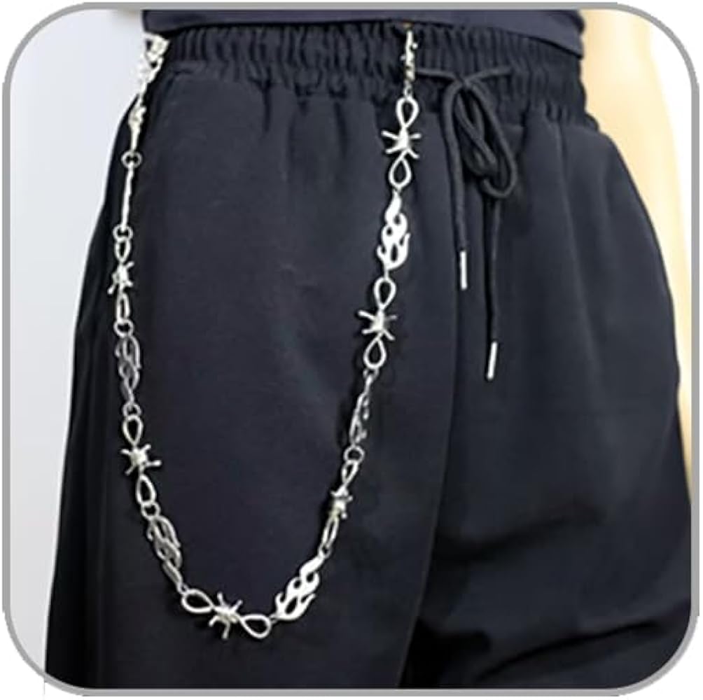 Amazon.com: ANGLEQUEEN Punk Layered Pants Chain for Women Men