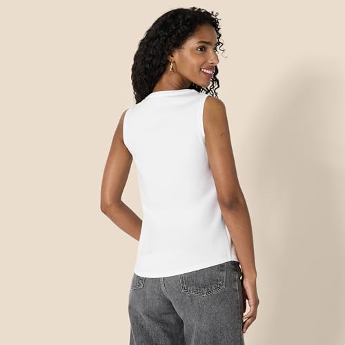 Amazon Essentials Women's Regular-Fit 100% Cotton Sleeveless Tank Top, Pack of 22