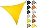 QTFBYT Kookaburra 3m Triangle Résistant à l'eau Jardin Patio Pare-Soleil Voile Auvent 96,5% Bloc UV avec Corde Libre (Jaune) Happy Life