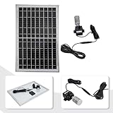Gettimore Bomba solar sumergible de 10 W para estanque de peces al aire libre, oxigenación con cable de 4,5 m