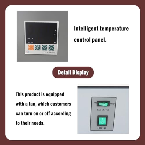 LGXEnzhuo Digital Forced Air Convection Drying Oven Lab Blast Drying Oven Industrial Drying Baking Heat Treatment Intelligent Temperature Control 600W 110V