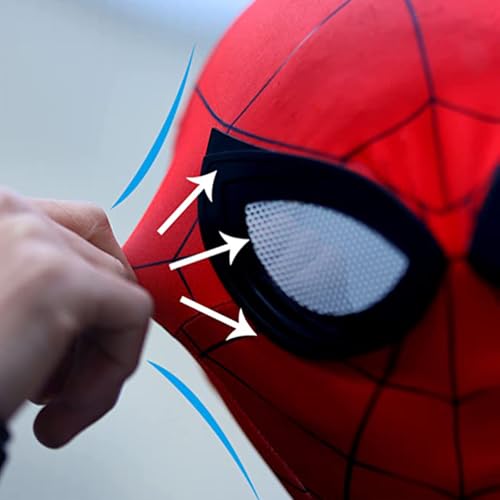 Rote Spider-Maske für Kinder und Erwachsene | Superhelden-Kostüm | Elastische Maske aus ultrabequemem Lycra | Premium-Qualität | Comics | Cosplay | Halloween | OriginalCup®