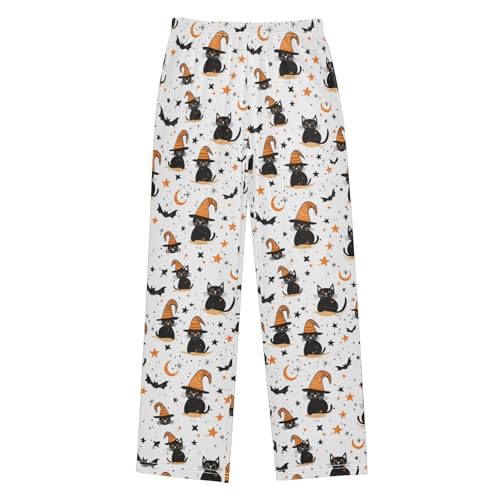 Cats Bats and Star Boys Pants for Kids Jogger Pants with Pockets S