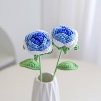 Amazon.com: JOONOR 8PCS Hand-Woven Roses,Knitting Crochet Flower