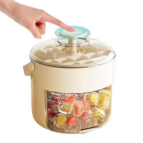 Molde para hacer hielo, máquina de hielo para cóctel, bandeja de cubo de whisky, asa de transporte práctica, fácil de usar y limpiar, 8 x 5 x 2 pulgadas para tequila, cócteles, whisky, bebidas frías