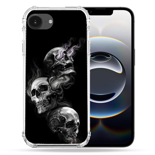Coque iPhone 17e Tete de Mort Triple antichoc avec coins renforcés