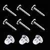 Cooplay 200 Pairs (400PCS) 3mm Invisible Plastic Earrings Blank Pins Stud Tiny Head Findings DIY Supplies Back Post Earnuts Pad Nickel Free #1
