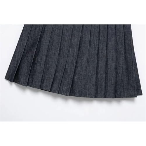 Women's Pleated Denim Mini Skirt4