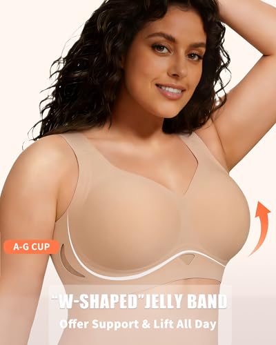 Image of Smoothing Bra Anti Sagging Wireless Push Up Bras for Women No Underwire Full Coverage Bra Comfy Bras for Women