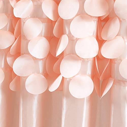 Lush Decor Circle Dream Window Curtains Panel Set for Living Dining Room, Bedroom (Pair), 54" W x 63" L, Blush - Image 2