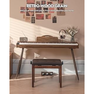STRICH Piano numérique 88 touches, clavier lesté à action marteau, deux haut-parleurs de 25 W, clavier de piano électrique pleine taille, prend en charge la connexion USB-MIDI/sans fil, SDP-300S - Les Beatles, Paul McCartney, John Lennon, RIngo Starr, George Harrison STRICH Piano numérique 88 touches, clavier lesté à action marteau, deux haut-parleurs de 25 W, clavier de piano électrique pleine taille, prend en charge la connexion USB-MIDI/sans fil, SDP-300S – Image 2