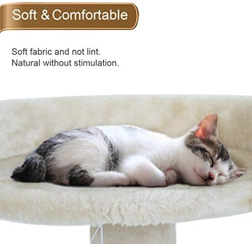 Cat Tree Tower Plush Indoor Multi-Level Cat Condo with Hammock and Scratching Post,55"