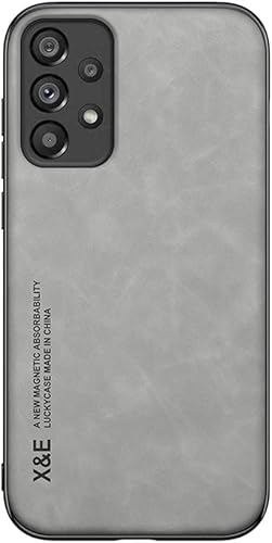 Silklike Funda para Samsung Galaxy A53 5G - Cubierta De Parachoques Placa De Metal Incorporada Para Samsung Galaxy A53 5G - Gris