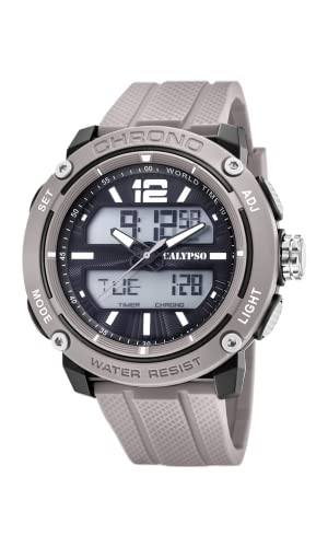 Montre CALYPSO Hommes K5796/1 au cadran noir et bracelet en silicone confortable