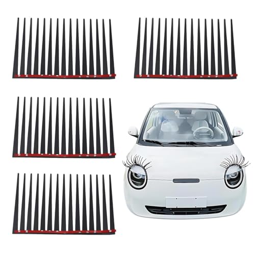 Four-Piece Headlight Sticker Set, Eyelash-Shaped，for Kia Sportage 2025, Lightweight Car Stickers, Removable Eyelash Car Stickers