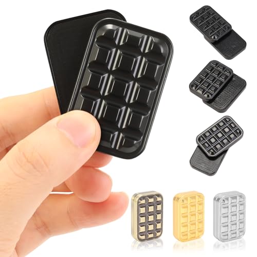 Image of Fidget Slider for Adults - Brick Slider Metal Fidget Toys, Anxiety /ADHD /Annoy Relieving EDC Metal Fidget, Stress Reducing Toy - Gift for Adults & Teen (Black)