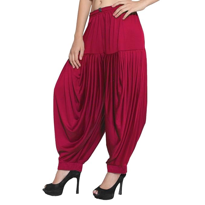 Cotton Plain Patiala Salwar || Cotton Patiala Salwar (Pants) for Women's Premium Cotton Readymade Salwar (Patiala_Magenta_34)-image-37