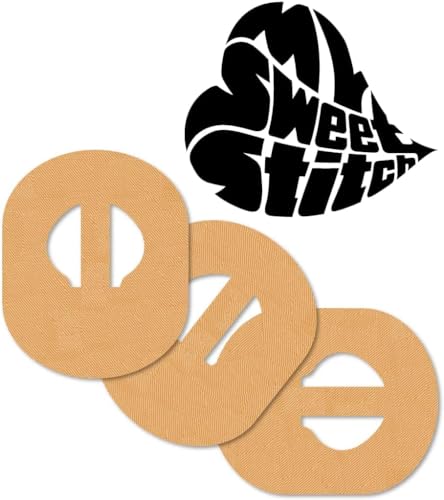 MySweetStitch - 25 x Parche Dexcom G6, Overpatch Ø 70 x 55 mm, protector sensor, parches sensor, impermeable, transpirable, suave para la piel, Beige