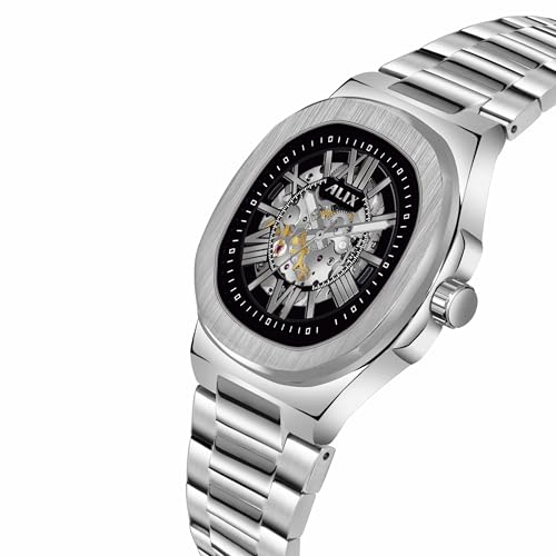Image of ALIX AL2904 Automatic Mechanical Self-Winding Skeleton Dial 30 ATM Waterproof with Stainless Steel Band Wrist Watch