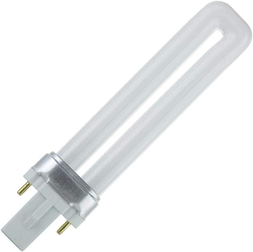 Sunlite PL7/SP27K Plugin U-Shaped Compact Fluorescent Lamp, 7 Watts, 360 Lumens, 2700K Soft White, 2-Pin (G23) Base, 10 Pack