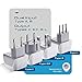 Ceptics European Plug Adapter 4 Pack Set, USA to Europe, Italy, Germany, England, Spain, Italy, Iceland, France (Type C, E/F, G, L) - for Your Cell Phones, Tablets, iPhone, Camera (CT-EU-4SET)