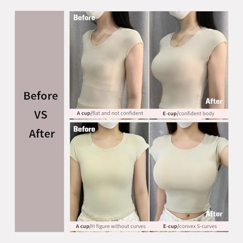 ONEFENG Silicone Breast Prosthesis with Pocket Bra, Women Breast Enhancement Wireless Mastectomy Bra for Breast Forms Bra Inserts Black