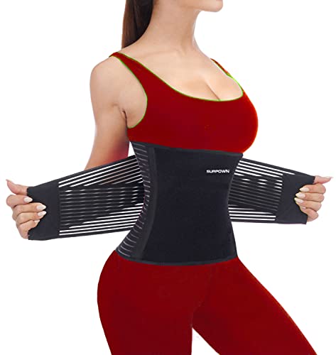 Waist Trainer Damen Herren, Bauchweggürtel Abnehmen, Taille Trimmer Gürtel, Sport Taillenformer bauchweg, Rückenstütze, Schwitzgürtel Bauchgurt Fitness gürtel training frauen männer, Schwarz XL