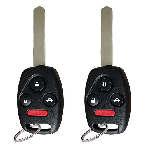 YITAMOTOR Key Fob Replacement for OUCG8D-380H-A Uncut Car Ignition Keyless Entry Remote Compatible for Honda Accord 2003-2007 (Pack of 2)
