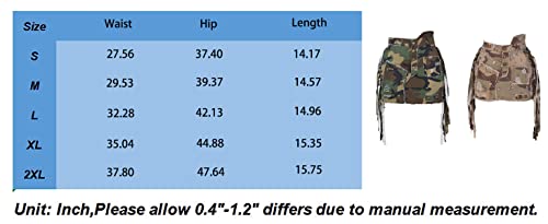 Ssfmy Camo Skirts For Women High Waisted Maxi Mini Skirt With Pocket Camouflage Long Skirt With High Split #TOP4