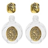 Bouteille en verre pour eau bénite – peut être remplie d'eau bénite. cette bouteille est un choix pour vous et votre famille pendant la fête. bouteille d'eau bénite catholique