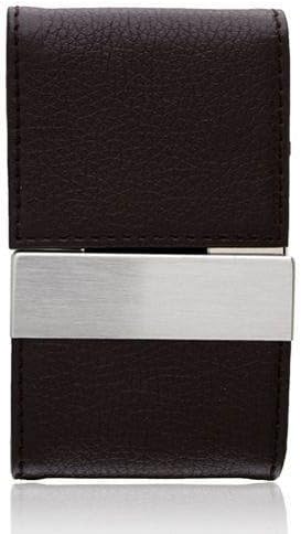 Aeropen Card Case (Brown Leather/Metal/Double Magnetic Flap) Model No. CC-34BRN