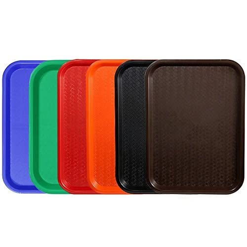 Set of 6 TrueCraftware Plastic Fast Food Trays 10 x 14