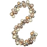 6 FEET Christmas Ball Garland Ornaments Shatterproof Xmas Hanging Balls Decorations for Home Indoor Outdoor Mantel Holiday Party Wedding Tree - Gold & Bronze