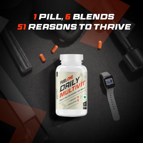 Image of FUELONE Daily Multivitamin, 30 Tablets | 51 Ingredients & 6 Blends, For Energy, Immunity & Recovery