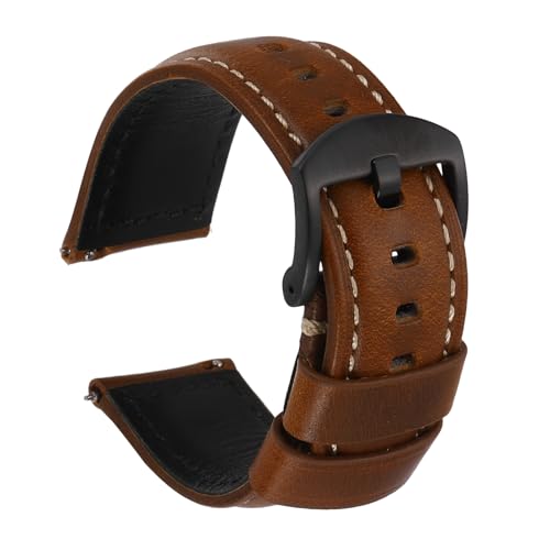 Correa de reloj de 24 mm para hombres y mujeres de piel negra y marrón