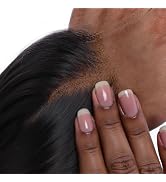 2x6 Frontal Hd Lace Closure Human Hair Middle part Invisible Skinlike Hd Lace, Bleached Knot Pre-...