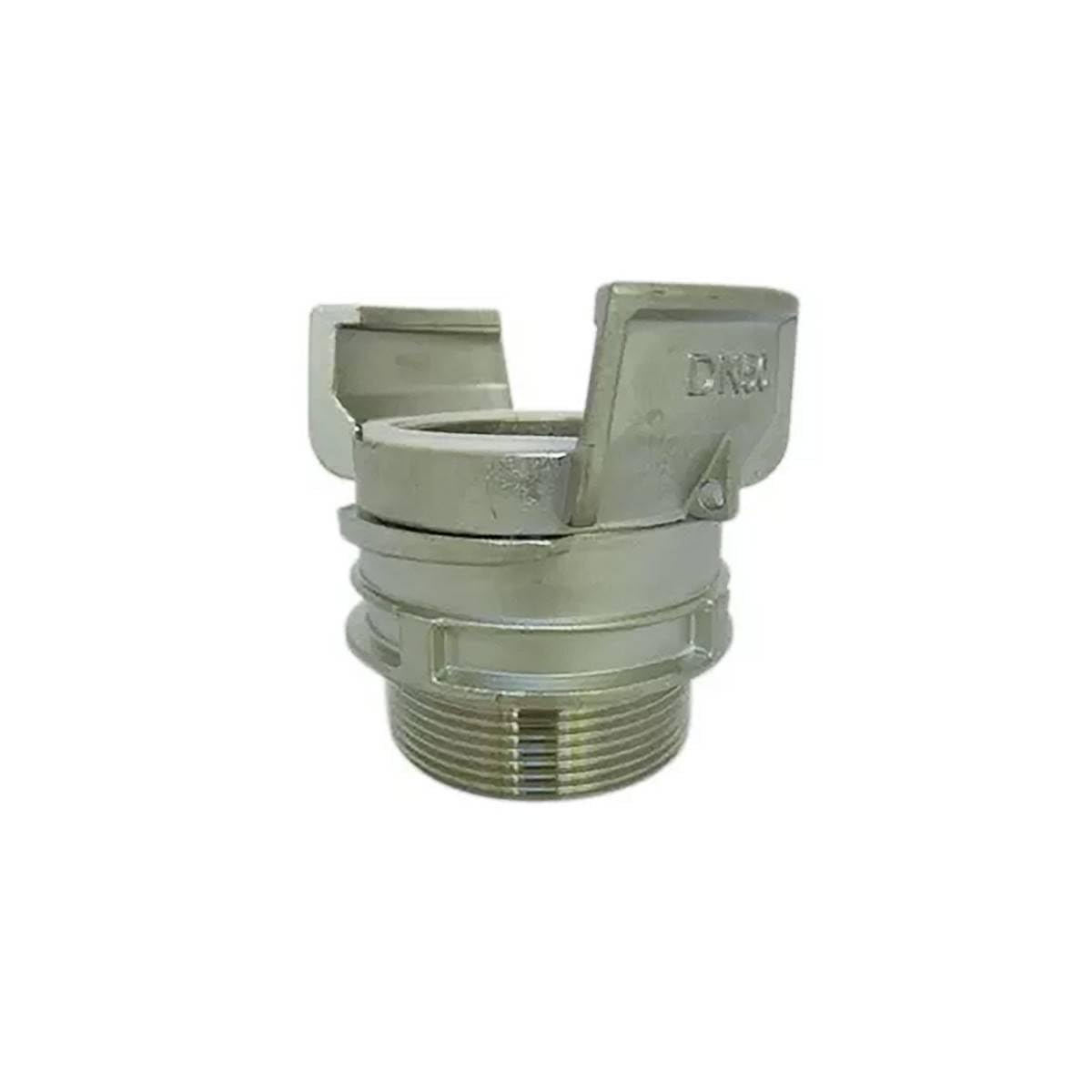 Demi raccord symétrique Guillemin, pompier, à verrou à douille filetée mâle en inox - DN 50 x 2'' BSP