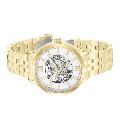 Image of Kenneth Cole Automatic Silver White Round Dial Men's Watch | Stainless Steel Strap Material | Watches for Men Analog - KCWGY0103803MNW